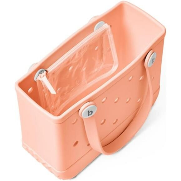 Small beach tote bag waterproof EVA pool bag washable lightweight open top carry - Picture 3 of 7